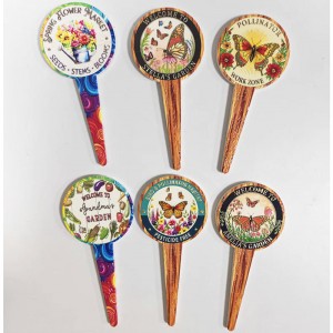 Factory Wholesale Ceramic Garden Stakes Plant Markers Decorative Plant Labels for Flower Pots