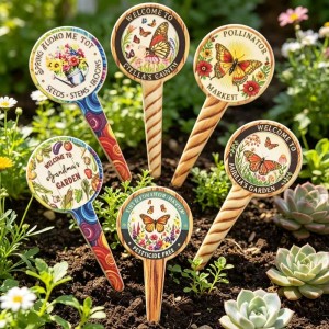 Factory Wholesale Ceramic Garden Stakes Plant Markers Decorative Plant Labels for Flower Pots