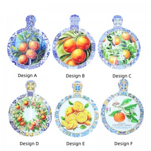 Wholesale 3D UV Printed Custom Ceramic Trivet with handle Manufacturers