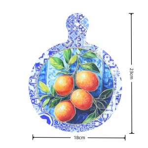 Wholesale 3D UV Printed Custom Ceramic Trivet with handle Manufacturers