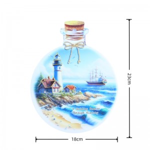 Wholesale 3D UV Printed Custom drift bottle Shaped Ceramic Trivet Manufacturers