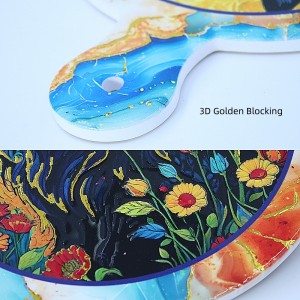 Wholesale 3D UV Printed Custom Ceramic Trivet with handle Manufacturers