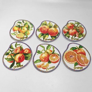 Wholesale 3D UV Printed Custom Lemon Shaped Ceramic Coaster Manufacturers
