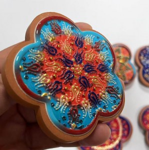 Wholesale 3D UV Printed Custom Flower Shaped Ceramic Fridge Magnet Manufacturers
