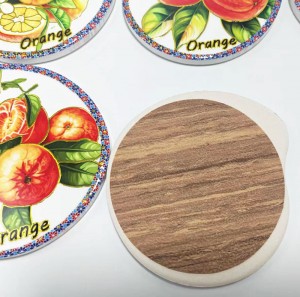 Wholesale 3D UV Printed Custom Lemon Shaped Ceramic Coaster Manufacturers