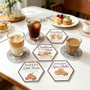 Wholesale 3D UV Printed Custom Hexagon Shaped Ceramic Coaster Manufacturers