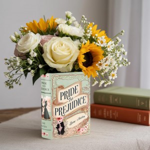 Ceramic Book Vase Pride and Prejudice Gifts for Book Lovers