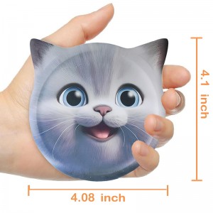 Absorbent Ceramic Drink Coasters Set of 2 Cat Shaped Cute Coaster Funny Themed Decor and Gift for Cats Lovers