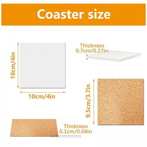 Ceramic Tiles for Crafts 4×4 inches and self-Adhesive Cork mat,unglazed Ceramic Coasters for Crafts,Use with Alcohol Ink or Acrylic Pouring Make Your Own DIY Coasters 4×4 Inch White Ceramic Coaster Blanks for Crafts with Self-Adhesive Cork Mats DIY Unglazed Tile for Painting Art Projects