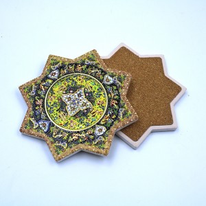 Handcrafted Turkish Motif Star Coasters for Coffee and Tea Cups