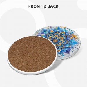 Mandala Flower Ceramic Drink Coaster for Tabletop Protection, Coffee Table Decor Ideal for Home Decor House Warming Gifts
