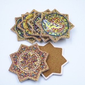 Handcrafted Turkish Motif Star Coasters for Coffee and Tea Cups