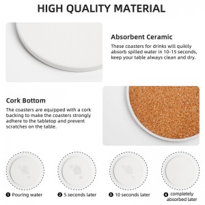 Mandala Flower Ceramic Drink Coaster for Tabletop Protection, Coffee Table Decor Ideal for Home Decor House Warming Gifts