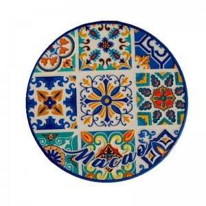 Hot Sell Glossy Finished Ceramic Round Coaster with Cork Back