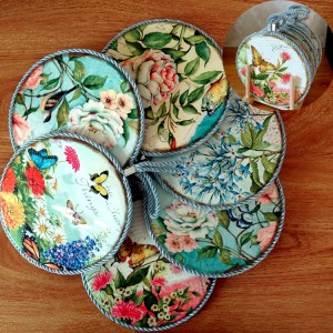 Hot Sell Glossy Finished Ceramic Round Trivet with rope for hang