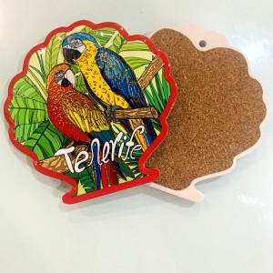 Customized Embossed Butterfly Pattern Ceramic Coaster With Cork Backing Wholesales Souvenir Gift