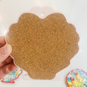 Customized Embossed Butterfly Pattern Ceramic Coaster With Cork Backing Wholesales Souvenir Gift