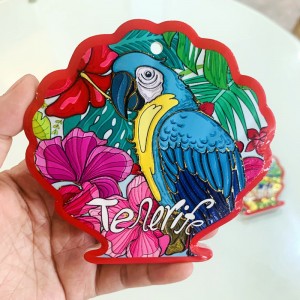 Customized Embossed Butterfly Pattern Ceramic Coaster With Cork Backing Wholesales Souvenir Gift