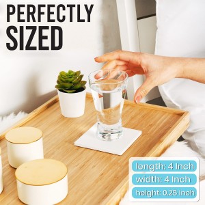Sottobicchiere in ceramica vuoto con supporto