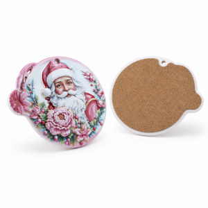 Wholesale 3D UV Printed Custom Ceramic Coaster with Back for Christmas Gifts